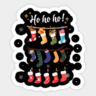 Christmas Sock collection Santa Sticker